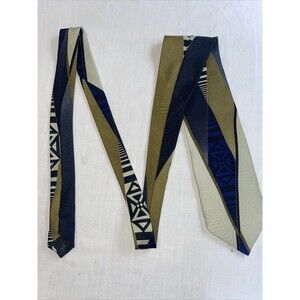 Vollerei Dress Tie Mens Size 57" Multicolor 100% Silk Fashion Colorblock Italy